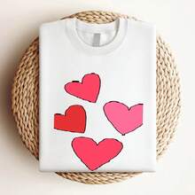 Women T-Shirt Print Jaydes Album Tee Romanticism Album Cover Graphic Tee For Underground Rap Fans  Streetwear Hearts Design Evvls Manny Yen Fan Tee - 白色 - 查看 3