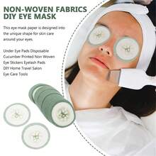 100pcs Skin Care Face Masks, Facial Fruit Masks, Facial Care Cleansing Tools, Relaxing Eye Care, Facial Moisturizing Masks, Localized Moisturizing Cucumber & Fruit Eye Masks (Can Be Used With Skincare Essence For Wet Application) - Multicolor - View 8