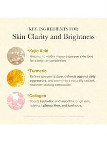 2-Pack Kojic Acid & Turmeric Overnight Peel Off Facial Peel, Vitamin C Brightening Facial Treatment, 2.53 Fl.Oz Korean Skin Care For Clear Glowing Complexion | Perfect Daily Essential & Women's Gift For Holidays - 彩色 - 查看 8