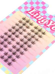 Lash Clusters Natural Lash Extensions Wispy Eyelash Clusters 60Pcs C-Curly Lashes Clusters For Everyday Wear Beginner Friendly Dark Brown Cluster Eyelash Extensions By Mavphnnee - Multicolor - View 4