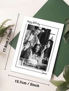 Personalized Birthday Photo Greeting Card, Customized Birthday Card, Birthday Photo Memento, Personalized Birthday Card, Add Photo Greeting Card, Best Friend Birthday Card - A - View 6