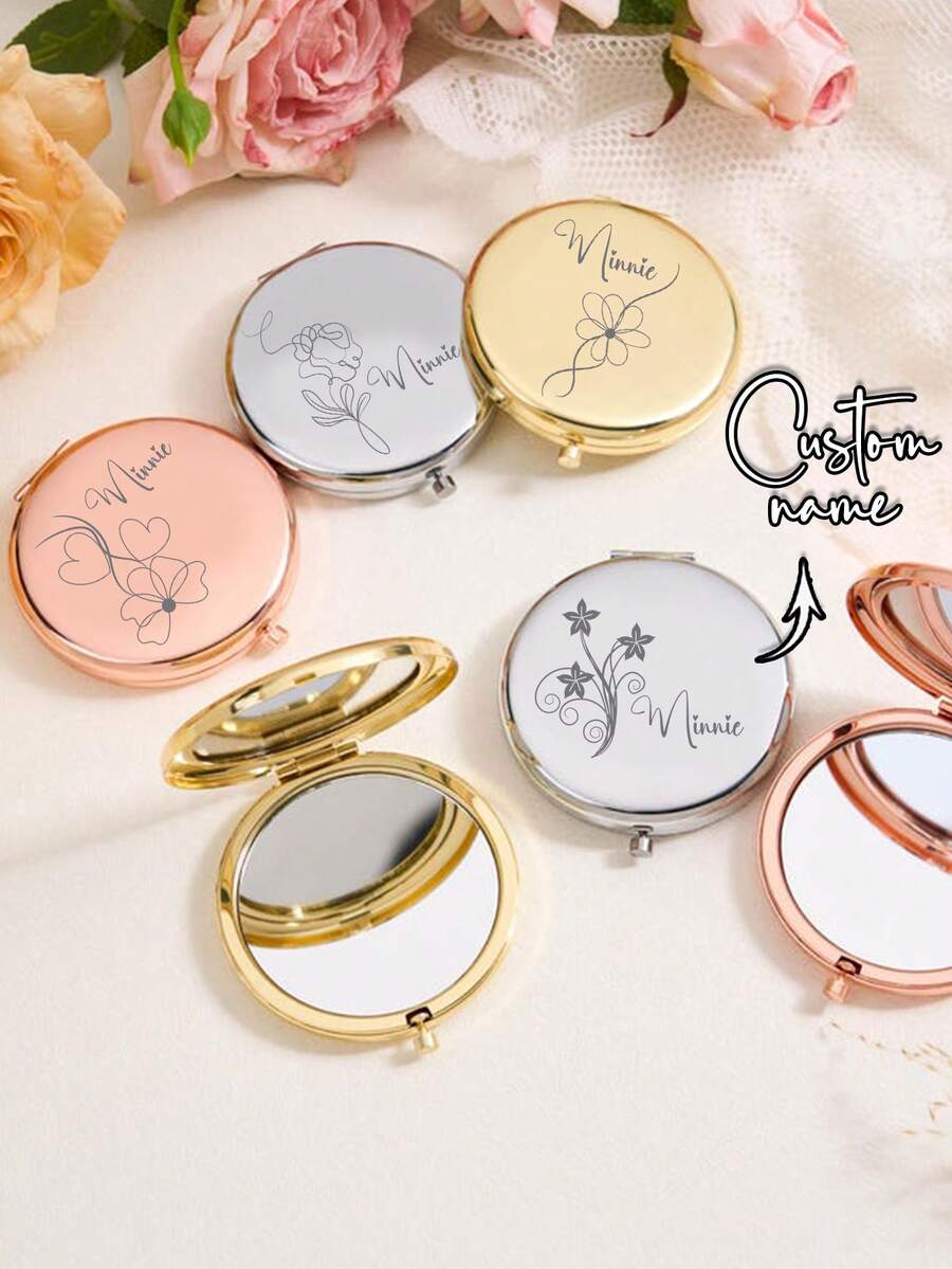 1个可定制花卉图案的便携式折叠化妆镜，适合作为礼物送给孩子、女儿、姐妹、闺蜜、伴娘等。既可用作化妆镜，也可作为教师节、结婚纪念日、情人节等场合的礼物。 - 軍綠色 - 查看 1