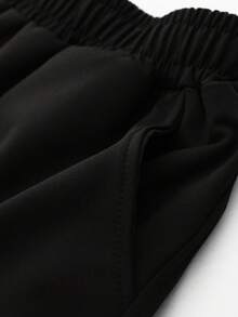 青少年男孩涂鸦风格笑脸印花Polo衫和短裤夏季新款套装 - 彩色 - 查看 8