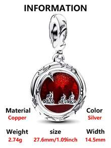 1pc & Unique Bicycle Team Beaded Pendant, Versatile For DIY Bracelet, Necklace, Gift - Multicolor - View 6