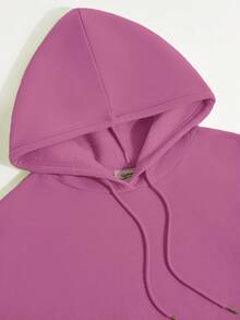 Women's Early Spring New Arrival Hoodie, Women's Long-Sleeved Hooded Sweatshirt With Pockets, High-Quality Cotton, Thick And Fleece-Lined, Peach Pink Color, Casual Feel, Y2K Retro Distressed Style, Minimalist Style, Neat And Regular Loose Fit That Flatters All Body Types, Thick Fabric For A High-End Look, Suitable For Outings With Friends, Photo Shoots, Shopping, Etc. Multiple Prints Including Lettering, Floral Prints, Cherry Prints, And Heart And Lip Prints, Multiple Options Available. Easter And Carnival Pullover Hoodie. - hồng - Xem 9