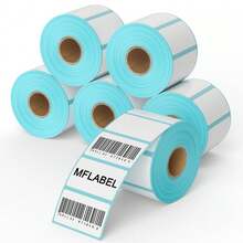 Direct Thermal Labels, Perforated Barcode Address Labels, Compatible With Rollo & Zebra Desktop Printers - Rectangle - View 3