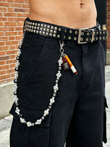 1pc Personalized Beaded Dice & 8 Ball Pocket Chain, Unisex Waist Chain/Pant Chain/Bag Chain, Unique Gift For Birthday, Valentine's Day, St. Patrick's Day - Multicolor - View 13