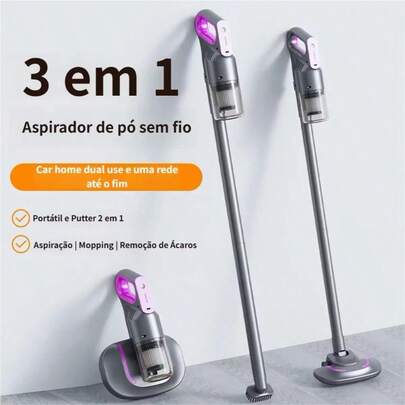 Aspirador 3 em 1 Portátil Potente Aspirador Anti Ácaro