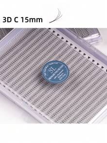 每盒800片，20排，超大容量托盘，蓬松3D/4D/5D/6D/8D/10D/2D俄式浓密预制睫毛簇，超快速嫁接，纤细纤长根部，进口韩国PBT纤维，超黑超柔软，C/D卷度，8-15mm预制睫毛簇，专业级 - C - 查看 83