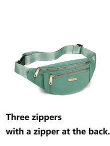 韩版轻便尼龙腰包 | 运动跑步胸包，适用于多种场景，配有可调节防盗拉链、大容量分层手机零钱袋，户外旅行钱包 - 彩色 - 查看 18