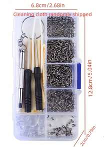 500pcs Eyeglasses Repair Tool Kit, Includes Screws, Silicone Nose Pads, Screwdrivers And Other Repair Tools, Suitable For Glasses, Fashion Glasses, Jewelry, Eyewear And Watches - Multicolor - View 9