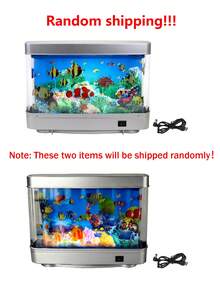 LED Dynamic Aquarium, Mini Fish Tank With Tropical Decor Lights, Moving Fish, Sensory Lamp, Wall Mount Display, Ocean Scene Decoration Lights, Suitable For Bedroom, Living Room, Office, Aquarium Decor, Office Relaxation, Marine Theme Lighting, Switch Control - Multicolor - View 10