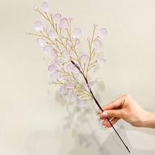 1pc Clear Multi-Color Resin Leaf Artificial Flower, Fashionable Fishtail Shaped Artificial Plant Branch, Elegant Artificial Floral Stem, Holiday Gift Bouquet, Suitable For Vase Filler, Wedding Table, Home Party Decoration - Multicolor - View 12