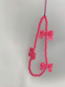 1pc Chic Butterfly Beaded Lanyard, Versatile Phone Strap, Suitable As Gift For Mother, Family, Friends, Birthday, Holiday - Multicolor - View 6