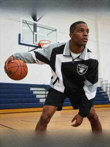 Basketball Sport Jacket For Men, Retro Street Color Block Patchwork Men's Coat Oversized Casual Outerwear, Comfortable And Lightweight Training Suit - Đen và trắng - Xem 1