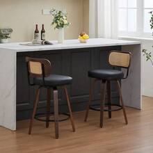 Barstools - Black + PU Leather + Foam-1 - View 11