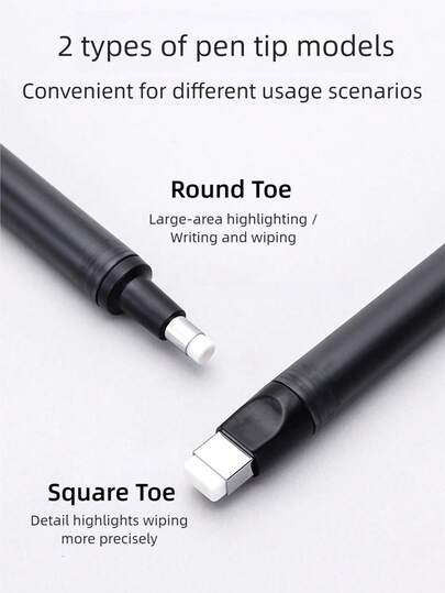 自动铅笔形状橡皮擦，专为素描提亮而设计。清洁表面不留痕迹。专为艺术创作而配制。学习用品。送给男孩/女孩学生、返校季和教师奖励的理想礼物。