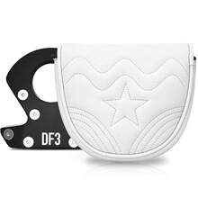 1 Funda de putter de golf compatible con DF3 - Estilo de estrellas blancas puras con putter adaptado de PU y acolchado, cierre magnético, resistente a los arañazos, compatible con accesorios de putter - Multicolor - Ver 2