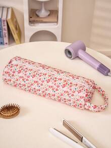 1个可爱樱桃印花绗缝吹风机收纳袋,拉链式吹风机支架,美发工具包旅行收纳包,适用于卷发棒、吹风机、发夹、直发器等美发工具,居家旅行皆宜,也可作为化妆包、化妆品收纳包、旅行化妆品收纳包使用,是圣诞礼物、化妆包、旅行必备品的理想之选。 - 彩色 - 查看 18