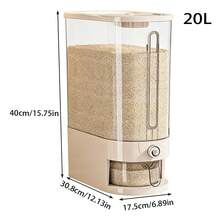 5/10KG Rice Dispenser Container Cereal Dispenser Box Dry Food Grain Storage Home,Press-Type Rice Bucket, Household Insect-Proof And Moisture-Proof Sealed Grain Storage Container - Transparent - View 13