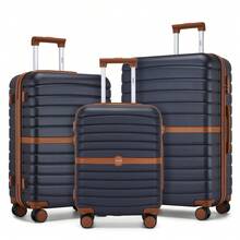 PP Suitcase 20"/24"/28" - Lightweight Hard-Shell Luggage With 4* 360° Wheels, TSA Lock | Hand Luggage & Travel Suitcases - 藏蓝色 - 查看 13