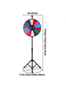 18 Inch Spinning Prize Wheel, 14 Slots Spinning Wheel With Height Adjustable Stand, Roulette Wheel With A Dry Erase, And A Storage Bag, Win Fortune Spin Games In Party Pub Trade Show Carnival - Multicolor - View 10
