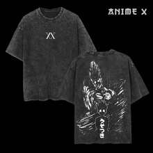 Super Value Hot  T-Shirt Retro Heavy Limited Gon  Anime Double Printed Vintage Washed Tee Unisex Oversize Anime Manga Washed Heavyweight Cotton T-Shirt, Gift For Anime Fans Suitable For Gifting To Fans SL0081 - 黑色 - 查看 1