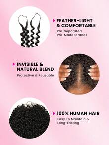 WOWANGEL Ombre Curly Wig, Natural Looking, Suitable For Braiding - Natural Black - View 2