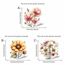 1/3 ملصقات مفتاح إضاءة بزهور ربيعية طازجة، قابلة للإزالة ذاتية اللصق من البولي فينيل كلوريد مقاوم للماء، مناسبة للمقابس والمفاتيح والأبواب وديكورات جدران المنزل وهدايا حفلات الربيع - ملصق مفتاح التشغيل - مشاهدة 8