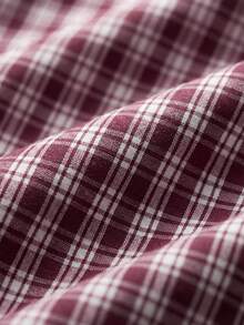 Áo sơ mi nam kiểu retro sinh viên, dáng regular fit, kẻ sọc đỏ trắng, tay ngắn, món đồ thiết yếu cho phong cách đường phố đô thị. - Nhiều màu - Xem 5