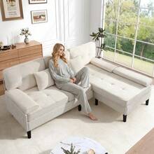 Sofas & Couches - Light Beige + Foam + 3 Seat + Foam - View 12