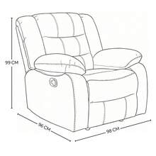 Sillón Reclinable Bryce Negro Estilo Moderno y Confortable - Negro - Ver 9