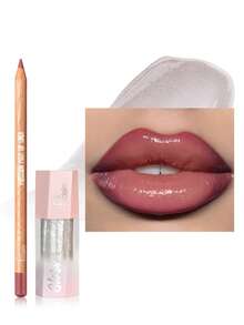 Pudaier 2-Piece Valentine's Day Lip Gift Set: Includes Lip Liner Pencil And Lip Gloss, Suitable For All Skin Tones - 23+06 - View 4
