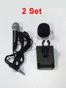 Microphone mini hợp kim nhôm + Chân đế mini bằng nhựa | Microphone hát karaoke / phát trực tiếp / thu âm / vlog đa năng, micro condenser có dây 3.5mm, nhỏ gọn và di động, sử dụng mọi lúc mọi nơi. - Nhiều màu - Xem 14
