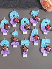 MASSDI Numeric Birthday Candles, Cake Party Decorations, Birthday Candles, Numeric Festival Cake Party Glitter Cake Decorations, Handmade Candles For 1st Anniversary Celebration - Multicolor - View 10