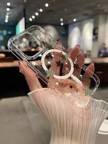 1件装时尚格子、星星、字母、蝴蝶结磁吸手机壳，兼容苹果XS/XS Max/XR/11/12/13/14/14 Plus/15/15 Plus/16/16 Plus/7/8 Plus/17/17 Pro及其他型号 - 彩色 - 查看 8