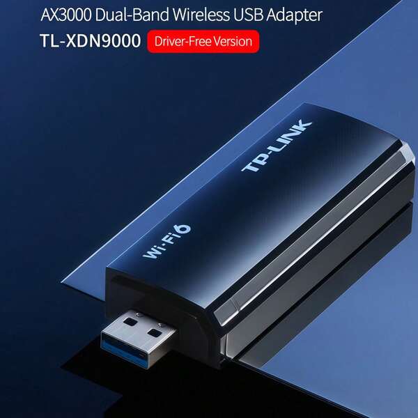 tp-link TL-XDN9000 รุ่นไม่ต้องติดตั้งไดรเวอร์ พอร์ต USB 3.0 รองรับ Wi-Fi 6 Dual-Band ใช้งานได้กับระบบ Windows 10 และ 11 เสียบแล้วใช้งานได้ทันที สีดำ