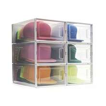 Organizador de sombreros para colgar de 10 estantes para gorras de béisbol tela contemporánea gris organizador de gorras de béisbol y almacenamiento en el clóset estante para-0002 - transparente - Ver 7
