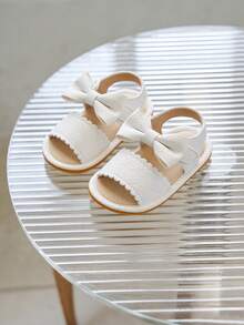 Infant/Toddler Unisex Sandals, High Quality Summer Outdoor Shoes With PU Lightweight Soft Anti-Slip Soles, Walking Shoes - White - View 5