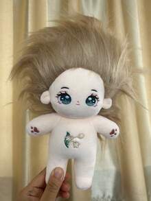 1个20厘米可爱毛绒棉质偶像娃娃，星空星座造型，女孩儿童礼物，可穿戴服装 - 彩色 - 查看 11