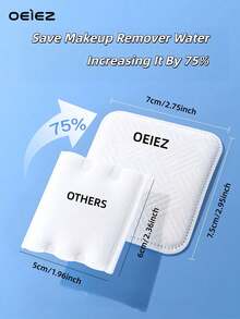 OEIEZ 100pcs Large Square Pads, Lint-Free, Soft, Rounded Corners, Multi-Layer, Suitable For Makeup Removal, Toner, Facial Care, Cleansing, Boxed Roundsmakeup Remover Pads Reusable Soft Pads Facial Bamboo Soft Pads - White - View 6