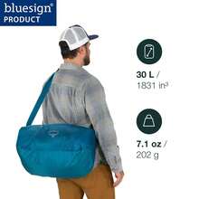 Osprey Ultralight Collapsible Stuff Duffel - WaterfrontBlue - View 3