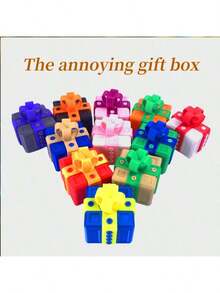 Annoying Gift Box - 3D Printed Difficult To Open Gift Box, Creative Christmas/New Year Gift, Plastic Box Decor, Surprise Gift Box, Party Prank Prop, Stress Relief Decor, 3D Maze Lock Puzzle For Holiday Decoration, Birthday Gift, Christmas Gift, Halloween Gift, Perfect Gift, Gift, New Year Gift - Multicolor - View 2