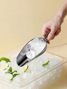 1个不锈钢加厚多功能冰勺，现代简约设计，适用于面粉、谷物、麦片、冰块等。 - 銀色 - 查看 6