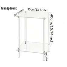 Acrylic Table, 2-Layer Transparent Edge Table, Suitable For Bedrooms, Living Rooms, Offices And Display Rooms - Modern Coffee Table And Bedside Table - Transparent - View 6