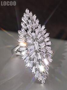 1枚精美立方氧化锆戒指，女士适用，适合婚礼、订婚、周年纪念、派对、情人节等场合佩戴。 - 2# - 查看 6