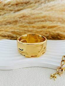 3件套手链，金色，宽手链，厚手链，手链套装，宽手链，女士手链，送她的礼物 - 金黃色 - 查看 4