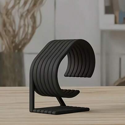 1pc Black Minimalist Watch Display Stand | Creative Watch, Bracelet, Necklace Storage Rack, Plastic Material, No Power Needed, Suitable For Men And Women, Jewelry Box