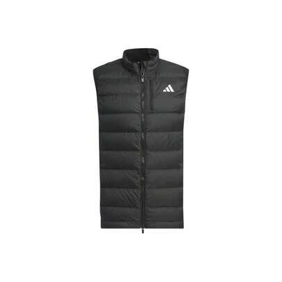 Adidas 男女通用羽绒背心，立领保暖棉服，运动外套