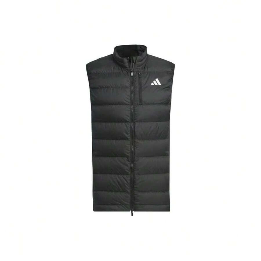 Adidas Unisex Down Vest, Warm Padded Jacket With Stand Collar, Sports Outerwear - Black - View 1